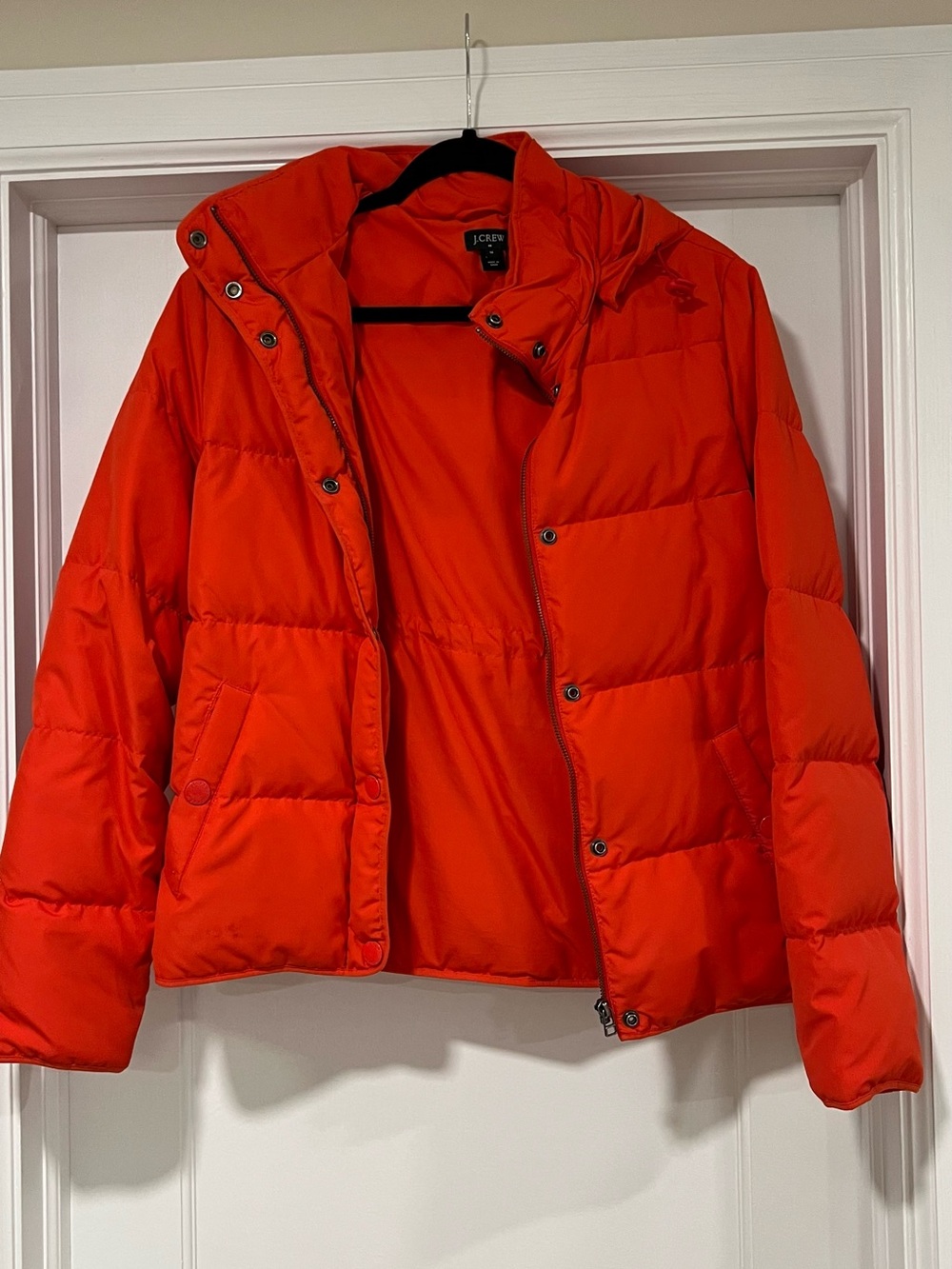 J. Crew Bright Red Insulated Puffer